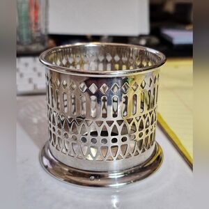 Sheffield Silver Plated Wine Bottle Holder Coaster Celtic Fretted Syphon Stand